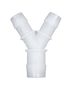 Antylia Cole-Parmer Hose Barb Fitting, Y Reducer, Natural Kynar®, Cleanroom Packed, 5/8" ID x 3/4" ID; 10/Pk