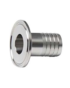Antylia Cole-Parmer Fitting, 316L Stainless Steel, Straight, Sanitary Clamp to Hose Barb Adapter, 3/4" Clamp x 1/4" ID