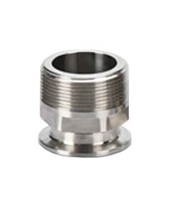 Antylia Cole-Parmer Fitting, 316L Stainless Steel, Straight, Sanitary Clamp to Threaded Adapter, 3/4" Clamp x 1/8" NPT(M)