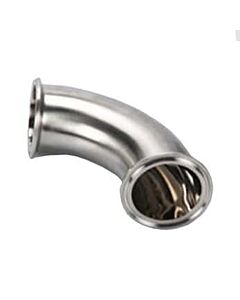 Antylia Cole-Parmer Fitting, 316L Stainless Steel, 90° Elbow, Sanitary Clamp Union, 3/4"