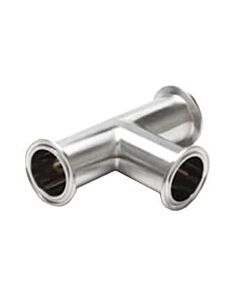 Antylia Cole-Parmer Fitting, 316L Stainless Steel, Tee, Sanitary Clamp Union, 1"
