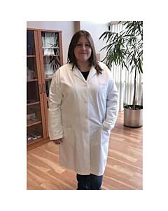 Antylia Cole-Parmer Essentials Womens Easy Care Poly/Cotton Blend Lab Coat, Small (4-6)