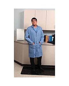 Antylia Cole-Parmer Essentials VF Workwear KEL2LB-SMALL Flame-Resistant Lab Coat, Light Blue, small