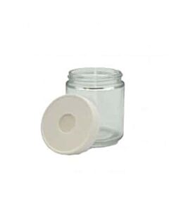 Antylia Cole-Parmer Essentials Pre-Cleaned EPA Wide-Mouth Septa Jar, Clear Glass, 125mL (4 oz), 24/CS