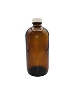 Antylia Cole-Parmer Essentials Pre-Cleaned EPA Narrow-Mouth Bottle, Amber Glass, 500mL (17 oz); 12/CS