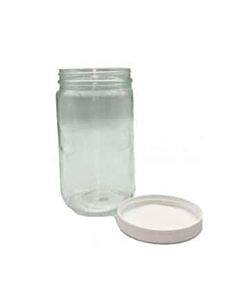 Antylia Cole-Parmer Essentials Pre-Cleaned EPA Sample Jar, Clear Glass, 1000mL (34 oz); 12/CS