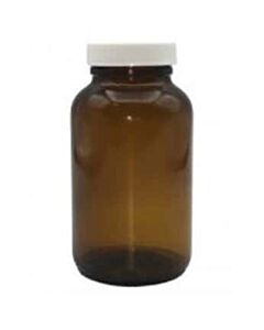 Antylia Cole-Parmer Essentials Pre-Cleaned EPA Wide-Mouth Bottle, Amber Glass, 250mL (8.5 oz); 12/CS