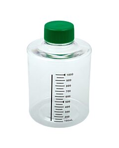 Celltreat 1000mL Non-Treated Roller Bottle, Non-Vented Cap, Sterile
