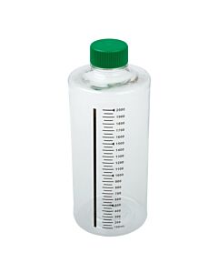Celltreat 2000mL Non-Treated Roller Bottle, Non-Vented Cap, Sterile