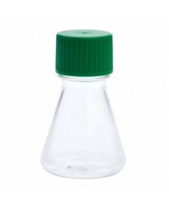 Celltreat 125mL Erlenmeyer Flask, Solid Cap, Plain Bottom, PETG, Sterile