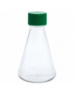 Celltreat 500mL Erlenmeyer Flask, Solid Cap, Plain Bottom, PETG, Sterile