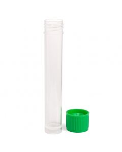 Celltreat 12mL Transport Tube, Green Cap - Bag, Sterile (Caps and Tubes Packed Separately)