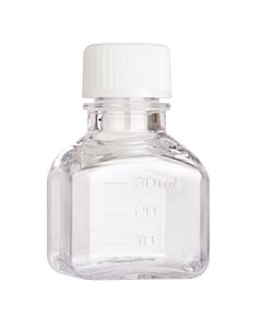Celltreat 30mL Media Bottle, Square, PETG, Individually Wrapped, Sterile, 24/C