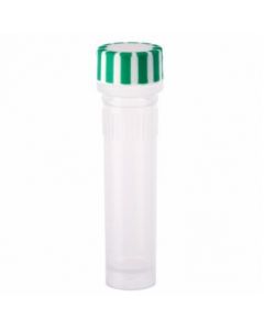 Celltreat 2.0mL Screw Top Micro Tube and Cap Assembly, Green Grip Cap With Integrated O-Ring, Self-Standing, Grip Band, Sterile