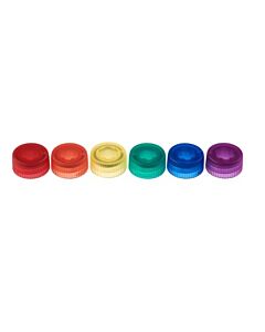 Celltreat CAP ONLY, Assorted Color Screw Top Micro Tube Cap, O-Ring, Translucent, Sterile