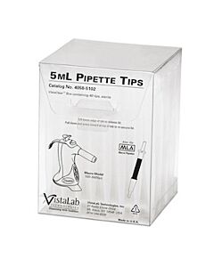 Celltreat 5mL Pipette Tips, Ovation, Graduated, VistaClear Box, Sterile