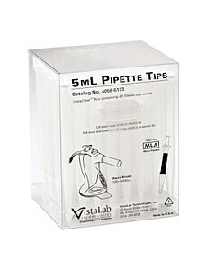 Celltreat 5mL Pipette Tips, Filtered, Ovation, Graduated, RNase/DNase Free & Non-Pyrogenic Certified, Boxed, Sterile