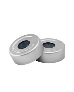 Chemglass Life Sciences Aluminum Seal, Pressure Release, Silver, 20mm, Ptfe/Gray Butyl Rubber Septa