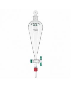 Chemglass Life Sciences Cg-1744-01 Squibb Separatory Funnel, 125 Ml Capacity, Ptfe
