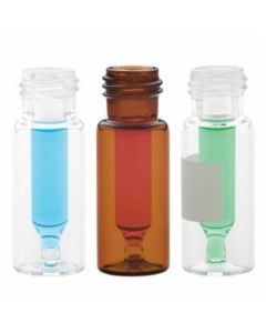 Chemglass Life Sciences Vial, 0.3ml, Clear With Fused Insert, Large Opening, 12x32mm, 9mm Thread