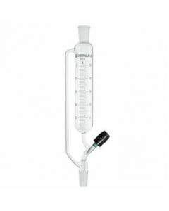 Chemglass Life Sciences Cg-1714-02 Cylindrical Style Graduated Addition Funnel, 125 Ml Capacity