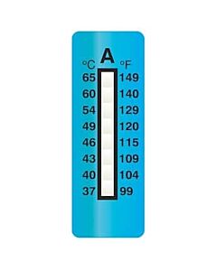 Antylia Digi-Sense Irreversible 8-Point Vertical Temperature Label, 100-150F/37-65C; 25/Pk