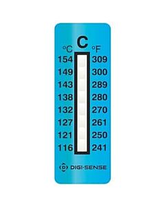 Antylia Digi-Sense Irreversible 8-Point Vertical Temperature Label, 240-310F/116-154C; 25/Pk