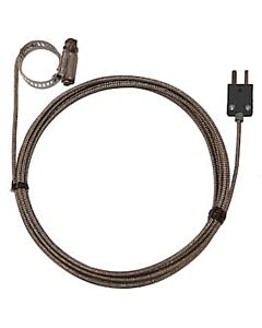 Antylia Digi-Sense Type-J Hose Clamp Probe 0.50 -1.50 OD Mini-Connector, Grounded 10ft SS Braid Cable