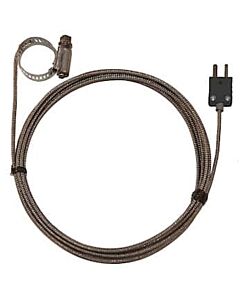 Antylia Digi-Sense Type-J Hose Clamp Probe 1.25 - 2.25 OD Mini-Connector, Grounded 10ft SS Braid Cable