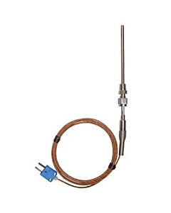 Antylia Digi-Sense Type-T Pipe-ftg Probe SS Handle Mini-Connector, 12" L .188" Dia Grounded 6ft Cable