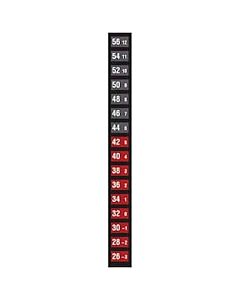 Antylia Digi-Sense Reversible 16-Point Vertical Temperature Label Black/Red, -3-13C/26-56F; 10/Pk