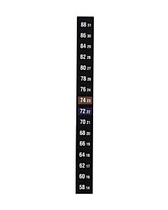 Antylia Digi-Sense Reversible 16-Point Vertical Temperature Label, 14-31C/58-88F; 10/Pk