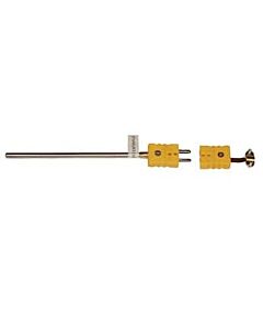Antylia Digi-Sense Type K Thermocouple Quick Dis-connector, with Std-Connector, 12" L, .250 Dia. Grounded Junction
