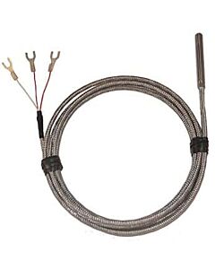 Antylia Digi-Sense Ind Comp RTD Probe, 1.5" L, Spd Lugs, .188" Dia, 4ft SS Braid Cable
