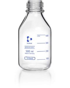 DWK DURAN® pressure plus+ GL 45 Laboratory Bottle, clear, without screw cap and pouring ring, 250 mL
