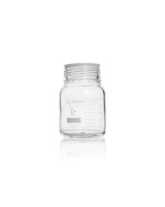 DWK DURAN® PURE GLS 80® Bottle, wide mouth, clear, with protective cover, without screw cap and pouring ring, 1000 mL