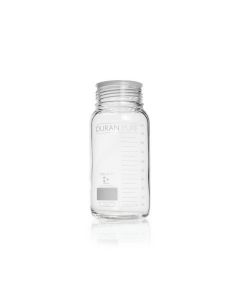 DWK DURAN® PURE GLS 80® Bottle, wide mouth, clear, with protective cover, without screw cap and pouring ring, 2000 mL