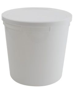 Dynalon Container W Lid White, Hdpe 165oz