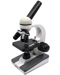Eisco Labs Monocular Microscope, Prime Led 101 - Adjustable Led Illumination - 360 Degree Rotatable Monocular Head - 4x, 10x, 40x Objectives - Eisco Labs