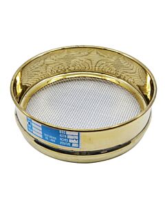Eisco Labs Test Sieve, 8 Inch - Full Height - Astm No. 10 (2.0mm) - Brass Frame With Stainless Steel Wire Mesh - Eisco Labs