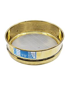 Eisco Labs Test Sieve, 8 Inch - Full Height - Astm No. 35 (500µm) - Brass Frame With Stainless Steel Wire Mesh - Eisco Labs