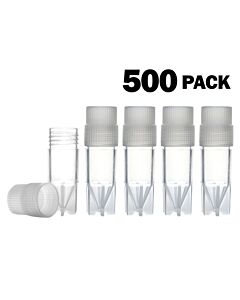 Eisco Labs Plastic Storage Vials, 1ml, 500/Pk - Polypropylene - Screw Cap