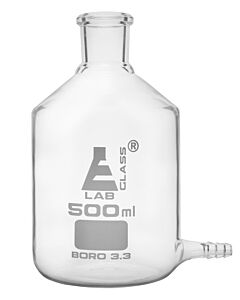 Eisco Labs Aspirator Bottle, 500ml - With Outlet For Tubing - Borosilicate Glass - Eisco Labs