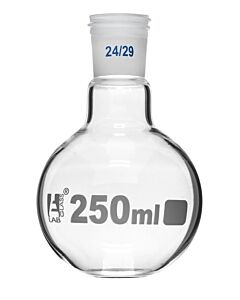 Eisco Labs Boiling Flask With 24/29 Joint, 250ml - Flat Bottom, Interchangeable Screw Thread Joint - Borosilicate Glass - Eisco Labs