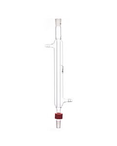 Eisco Labs Liebig Condenser, 200mm, 14/22 Socket/Cone Size, Interchangeable Screw Thread Joint, Borosilicate Glass - Eisco Labs