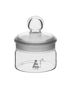 Eisco Labs Weighing Bottle, Low Form, 35ml Capacity, Borosilicate Glass With Interchangeable Ground Stopper - Eisco Labs