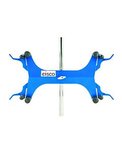 Eisco Labs Burette/Tube Clamp, Double, High Strength Alloy - Spring Loaded Jaws - 7/8" Width Capacity, Max 16mm Dia. Rod