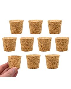 Eisco Labs 10pk Cork Stoppers, Size #22 - Tapered Shape
