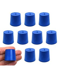 Eisco Labs 10pk Neoprene Stoppers, Solid - Astm - Size: #5 - 23mm Bottom, 27mm Top, 25mm Length