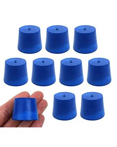 Eisco Labs 10pk Neoprene Stoppers, Solid - Astm - Size: #6 26mm Bottom, 32mm Top, 25mm Length